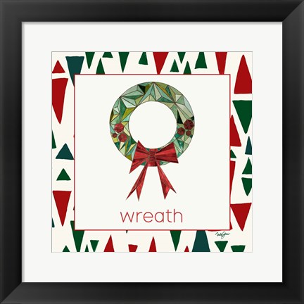 Framed Geometric Christmas IV Print