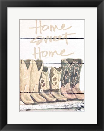 Framed Home Sweet Home Boots in Shape Print