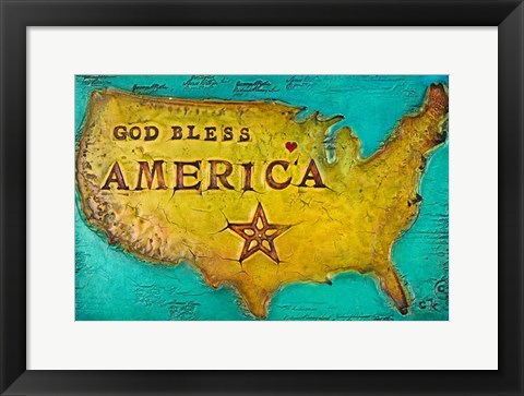 Framed God Bless America Print