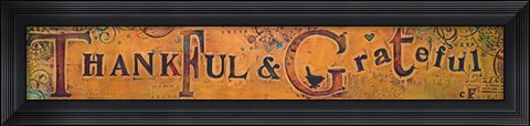 Framed Thankful and Grateful Print