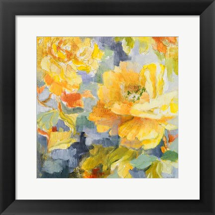 Framed Modern Peonies I Print