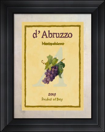 Framed Wine Label III Print