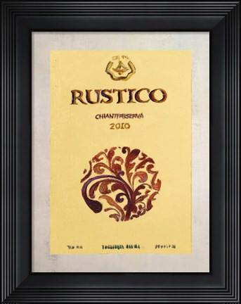 Framed Wine Label II Print