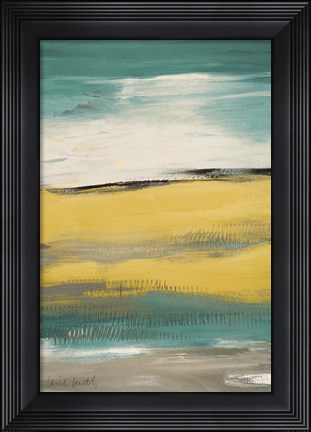 Framed Flatlands Teal Print
