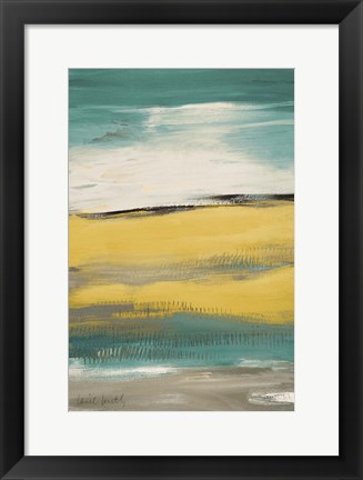 Framed Flatlands Teal Print