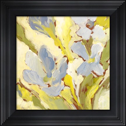 Framed Begonia Bleu I Print