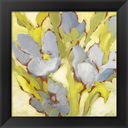 Framed Begonia Bleu II Print
