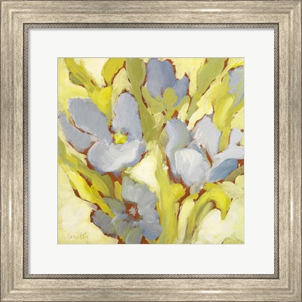 Framed Begonia Bleu II Print
