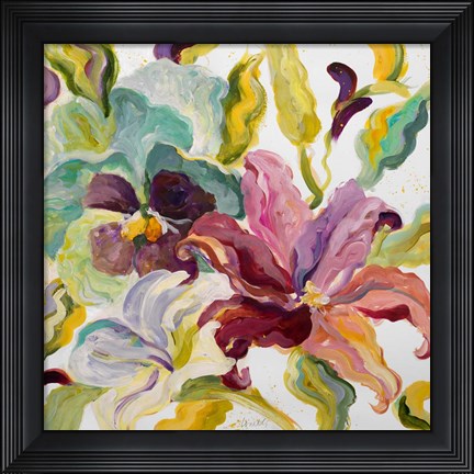 Framed Lyrical Garden I Print