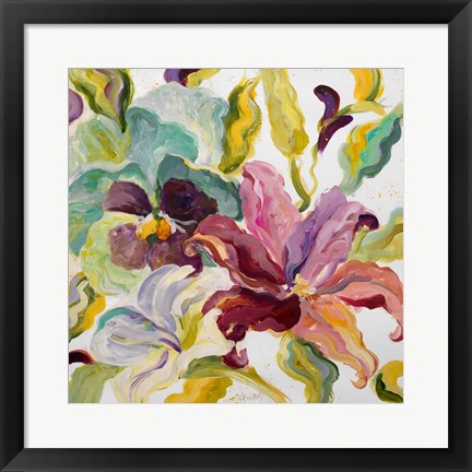 Framed Lyrical Garden I Print