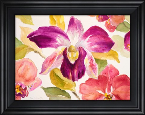 Framed Radiant Orchid I Print