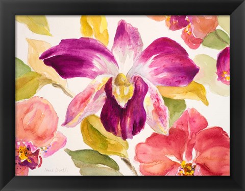 Framed Radiant Orchid I Print