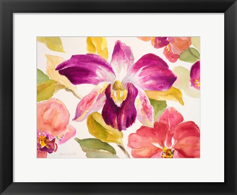 Framed Radiant Orchid I Print