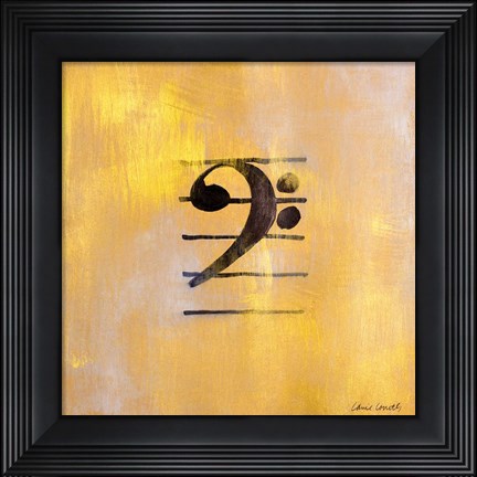 Framed Bass Clef Print