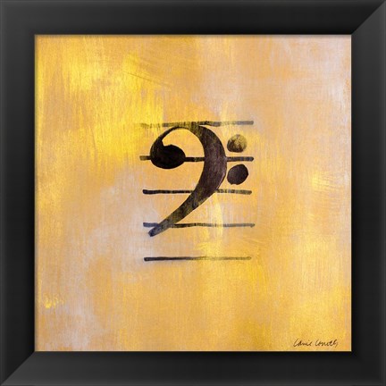 Framed Bass Clef Print