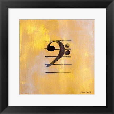 Framed Bass Clef Print