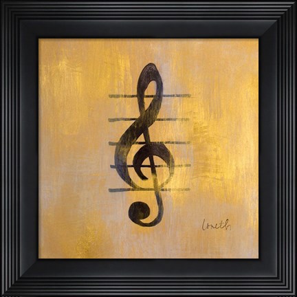 Framed Treble Clef Print