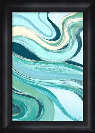 Framed Curving Waves II Print