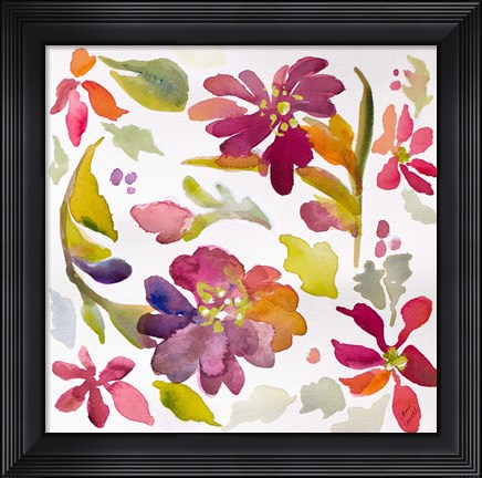 Framed Floral Party Print
