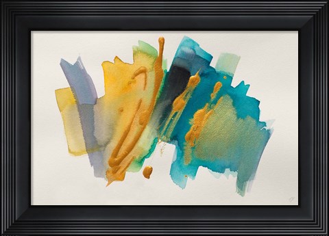 Framed Amber Gold I Print