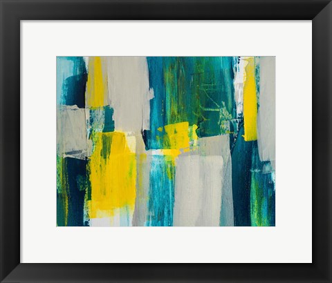 Framed Revealing Teal I Print