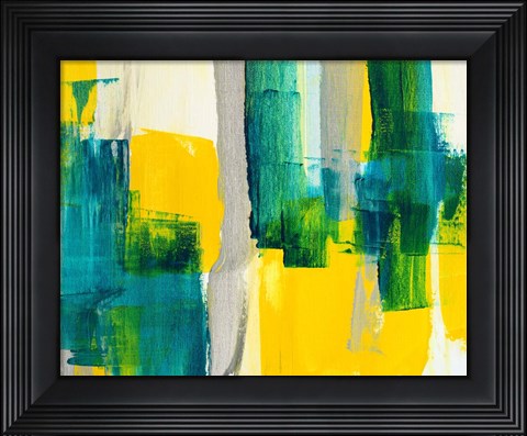 Framed Revealing Teal II Print
