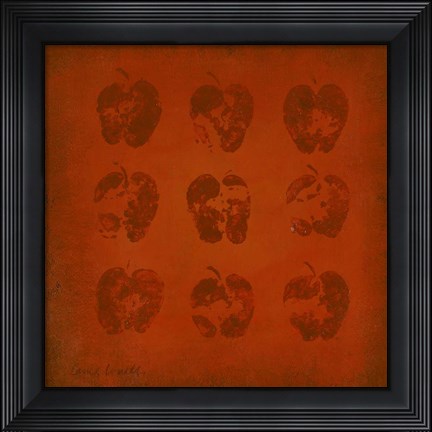 Framed All Lined Up- Apples Print