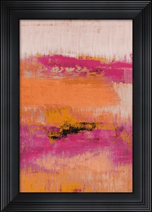 Framed Orange Quiet Midnight Print