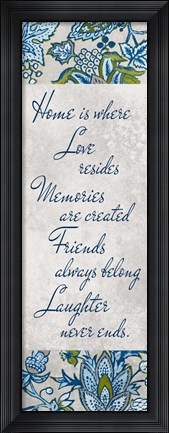 Framed European Floral Inspiration I Print