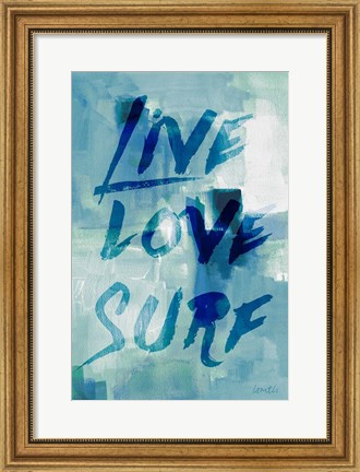 Framed Blue Waves II Print
