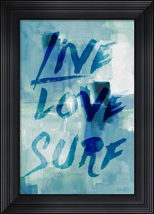 Framed Blue Waves II Print
