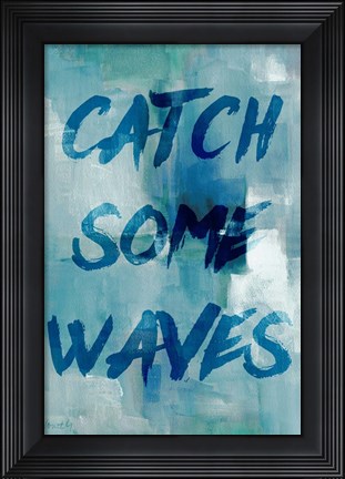 Framed Blue Waves I Print