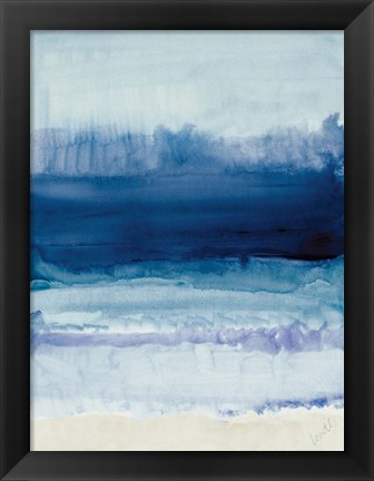 Framed Blue on Blue I Print