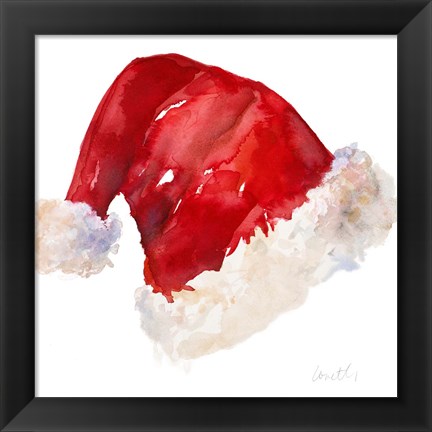 Framed Santa Hat Print