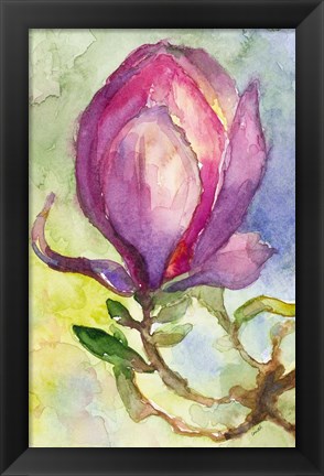 Framed Watercolor Lavender Floral III Print