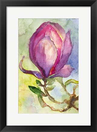 Framed Watercolor Lavender Floral III Print