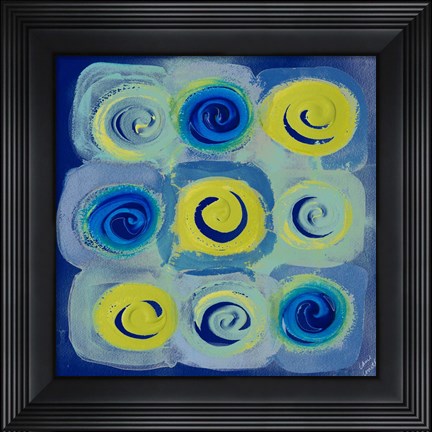 Framed Indigo Modern Joy II Print