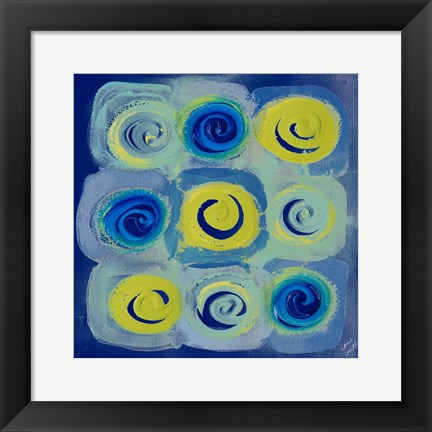 Framed Indigo Modern Joy II Print