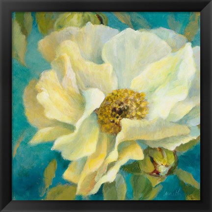 Framed Senorita Peony and Buds Print