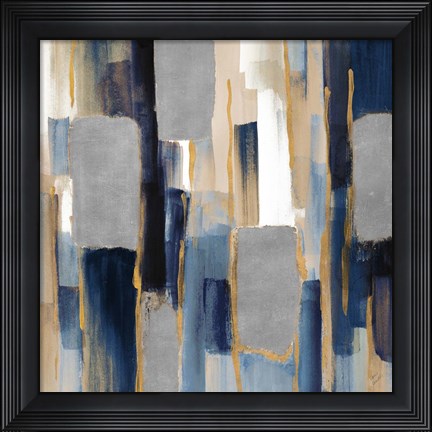 Framed Indigo Woodlands I Print