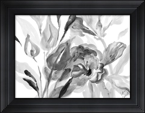 Framed Dark Florals Print