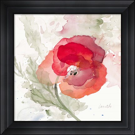 Framed Translucent Poppy II Print