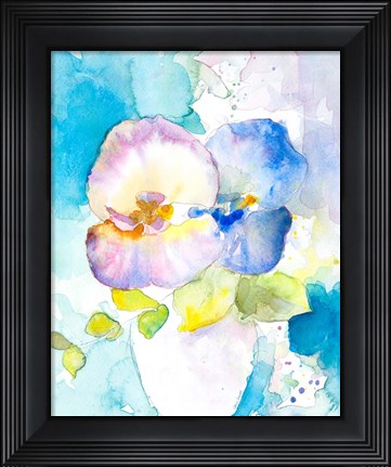 Framed Abstract Vase of Flowers II Print