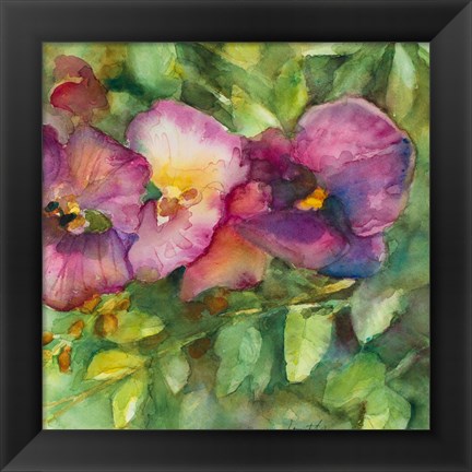 Framed Orchid Garden Print