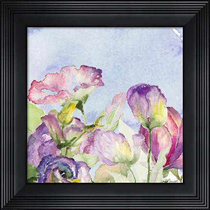 Framed Purple Garden I Print