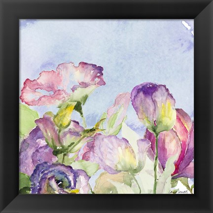 Framed Purple Garden I Print