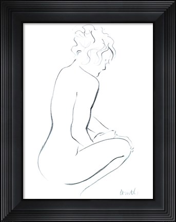 Framed Contemplating Female I Print