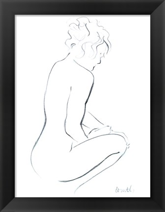 Framed Contemplating Female I Print