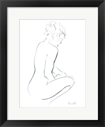 Framed Contemplating Female I Print