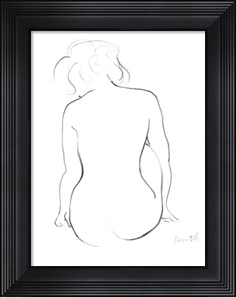 Framed Contemplating Female II Print